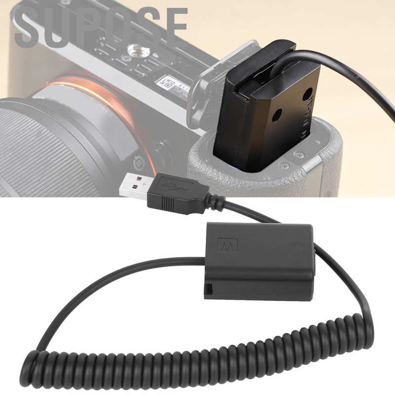 Supose Portable dummy battery with full decoding DC coupler adapter USB port External Battery spring wire for Sony A7 A3000 A6300 RX10 NEX5 NEX7