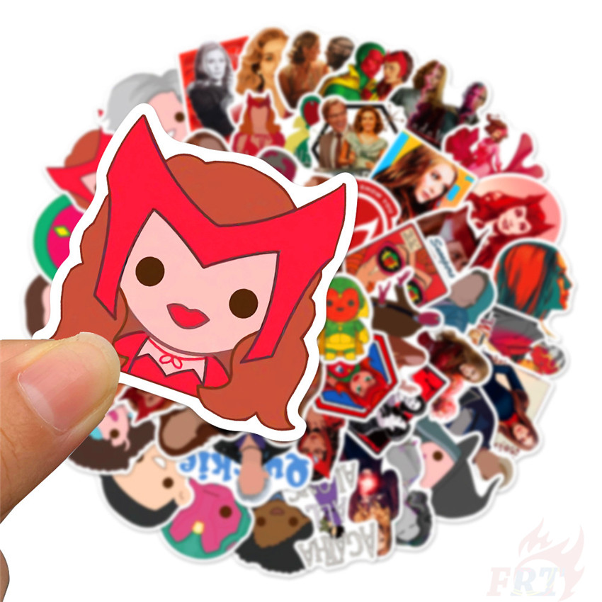 ❉ Wanda Vision Series 02 - Marvel Avengers Superhero TV Shows Vision Scarlet Witch Stickers ❉ 50Pcs/Set Fashion DIY Decals Doodle Stickers
