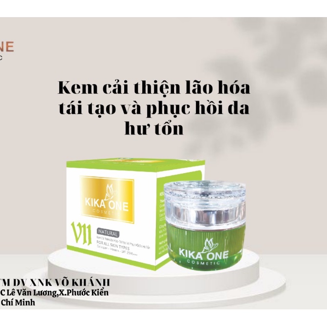 KEM KIKA ONE CẢI THIỆN LÃO HÓA - TÁI TẠO VÀ PHỤC HỒI DA HƯ TỔN 35g