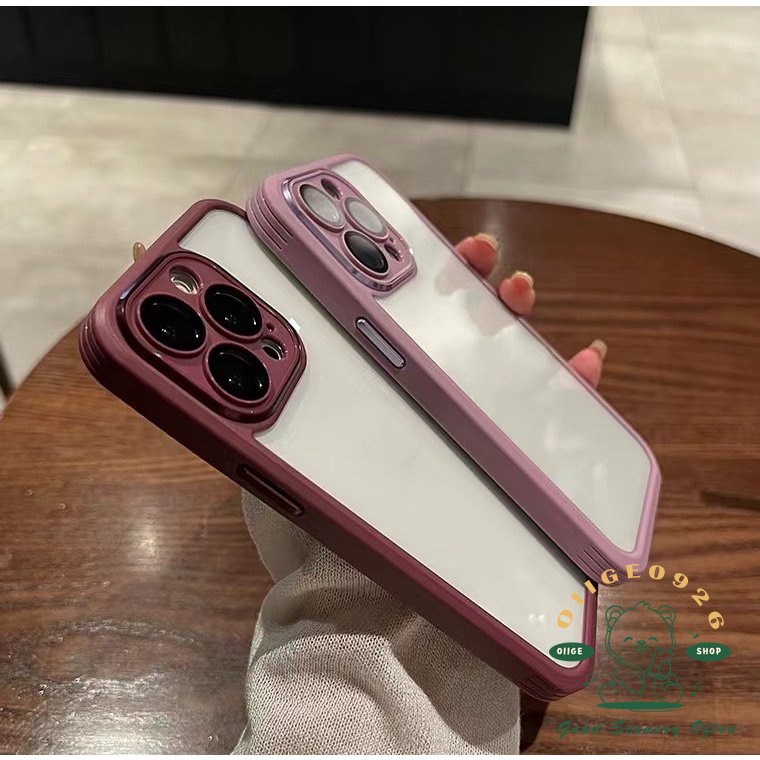 Ốp Điện Thoại TPU Chống Rơi Màu Tím Sang Trọng Cho Iphone 14 / 13 / 12 / 11Pro Max