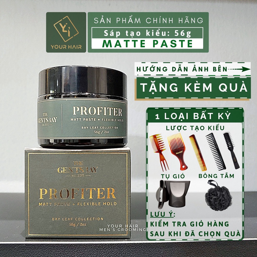 Sáp vuốt tóc The Gents Bay PROFITER Matte Paste - 56g