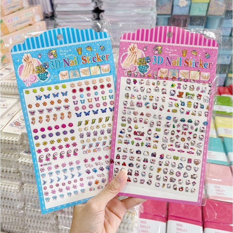 Set sticker dán móng hoạt hình nhiều mẫu cho bé