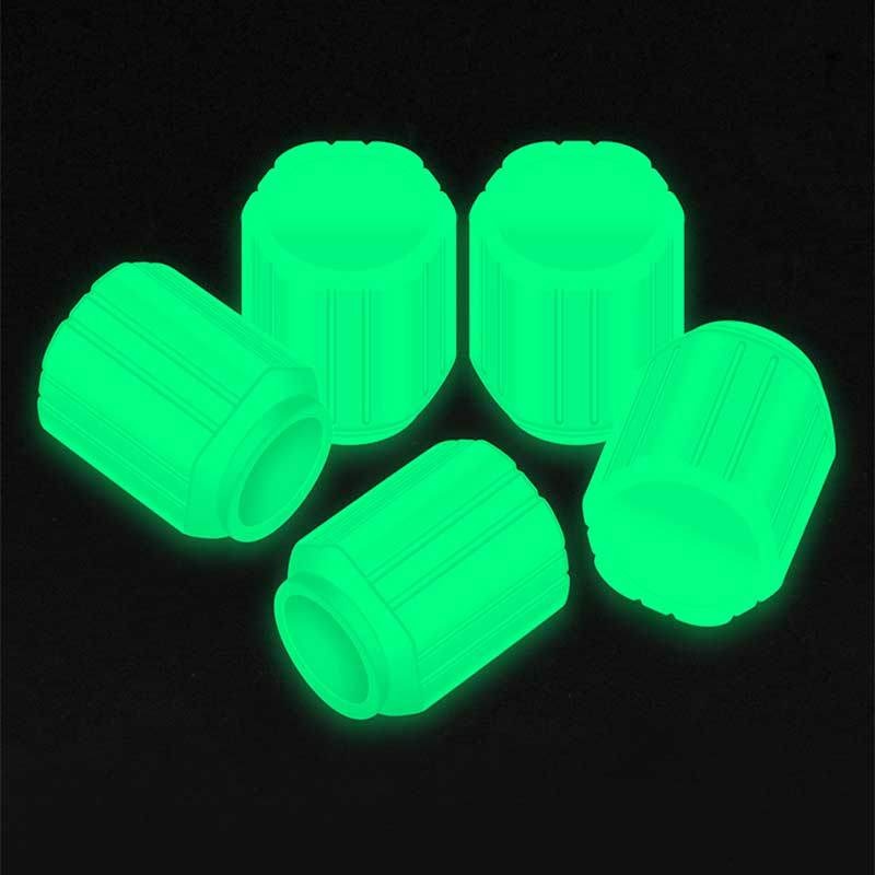 Set 1 / 4 Nắp Van Lốp Xe Hơi / Xe Máy Chống Bụi Phát Sáng Thông Dụng