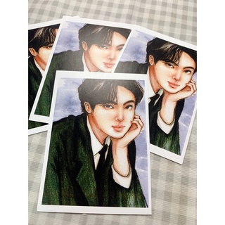 Tranh in hình vẽ Jin BTS dicon a6