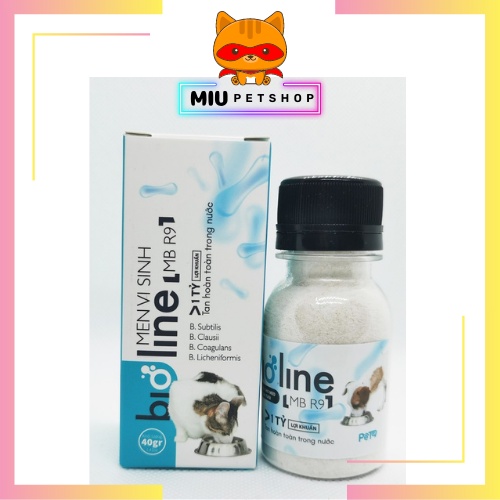 Men tiêu hóa, Men vi sinh cho chó mèo BIOLINE MBR9, Men vi sinh giúp tăng đề kháng, bệnh vặt, hôi phân