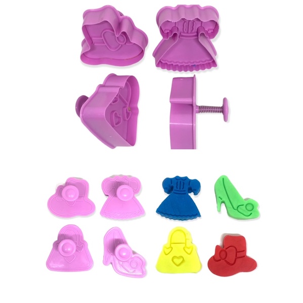 Khuôn in hình cho bé gái thích làm thích làm đẹp váy giày túi xách nón