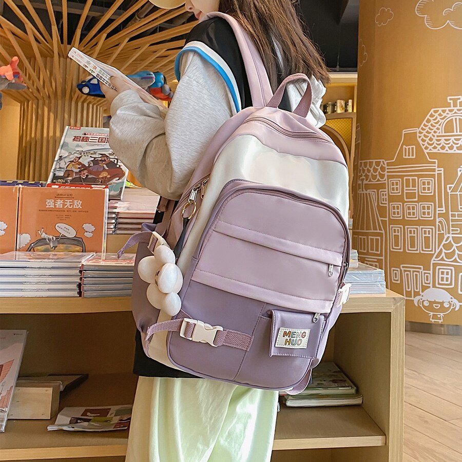 Ba Lô Đi Học/Du Lịch/Đựng Laptop Dung Tích Lớn 2022 Phong Cách Harajuku Nhật Bản Dễ Thương Chất Lượng Cao Cho Nữ