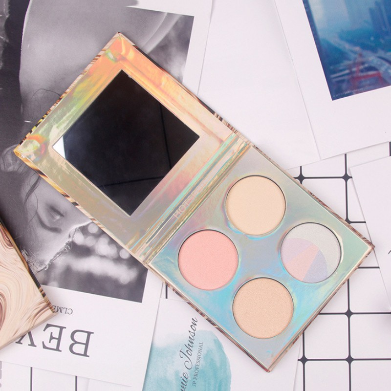 [Hàng mới về] Bảng phấn bắt sáng 4 màu chống thấm nước lâu trôi màu sắc bóng mượt | BigBuy360 - bigbuy360.vn