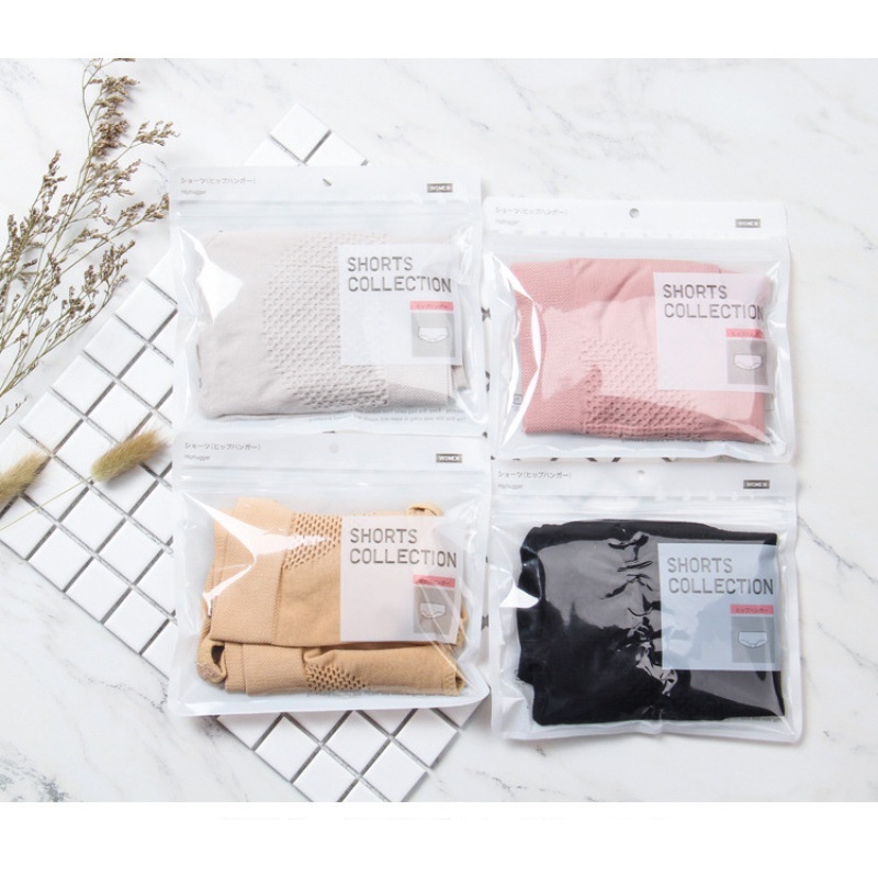 Quần Lót Cạp Thấp Chất Cotton Túi Zip Siêu Thoáng Cho Nữ, Quần Định Hình Xuất Nhật 4in1 - Subo Shop
