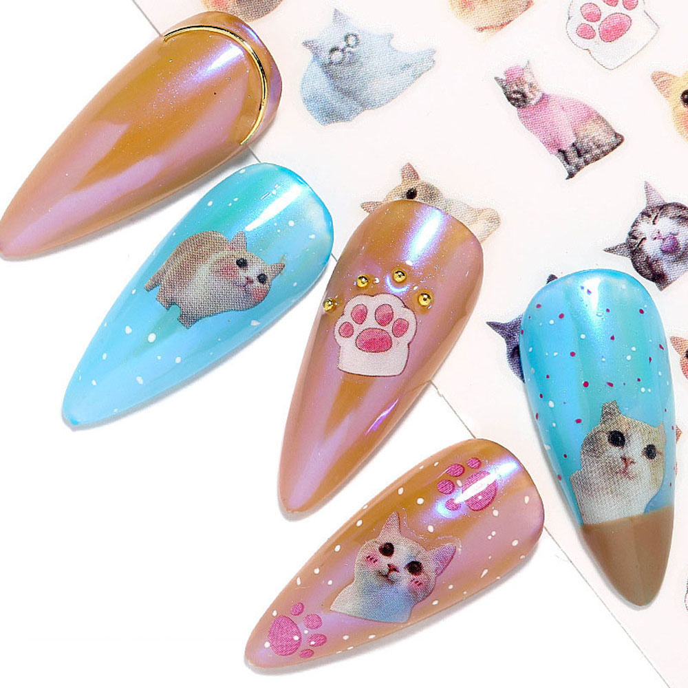 [Hàng mới về] Miếng dán móng trang trí kiểu dáng hoạt hình dễ thương DIY
