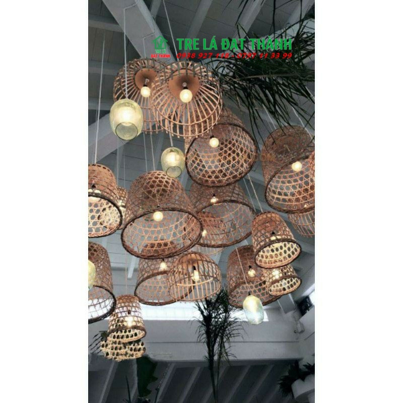 Đèn mây tre đan ĐẠT THÀNH giá rẻ bất ngờ với lồng đèn tre