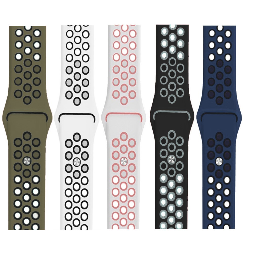 Dây Đeo Cao Su Chống Bẩn Nike Sport Apple Watch Seriese 7/6/5/SE/4/3/2/1 Size 38-40-41-42-44-45mm
