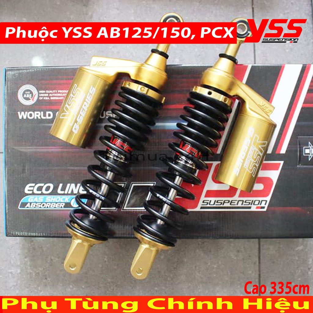 Phuộc Sau YSS Cho Honda Air Blade 125/150, PCX 125 G Plus Màu Đen Vàng