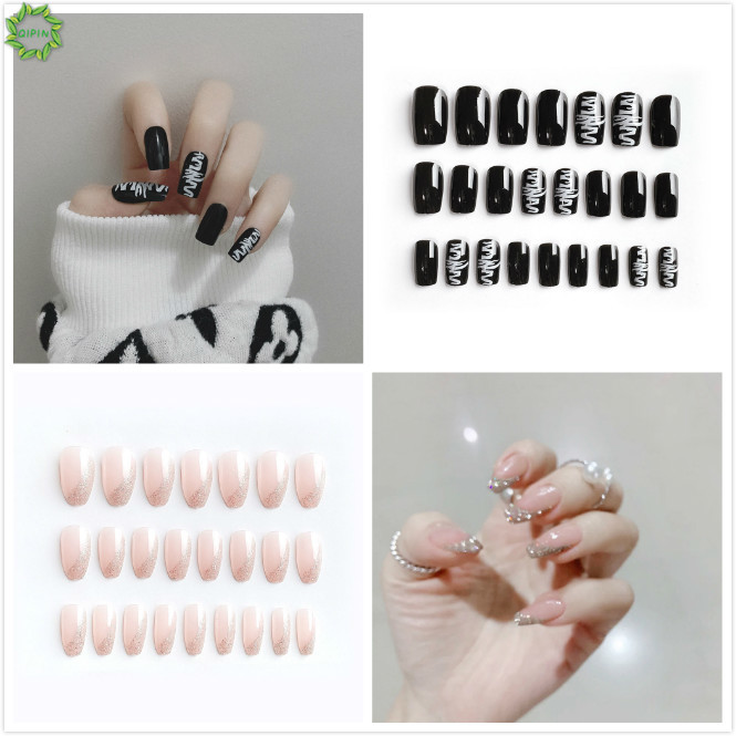 [Hàng mới về] Set 24 Móng Tay Giả Phong Cách Hàn Quốc Cho Nữ