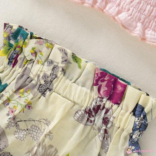 Set áo và quần in hoa xinh xắn dành cho bé gái