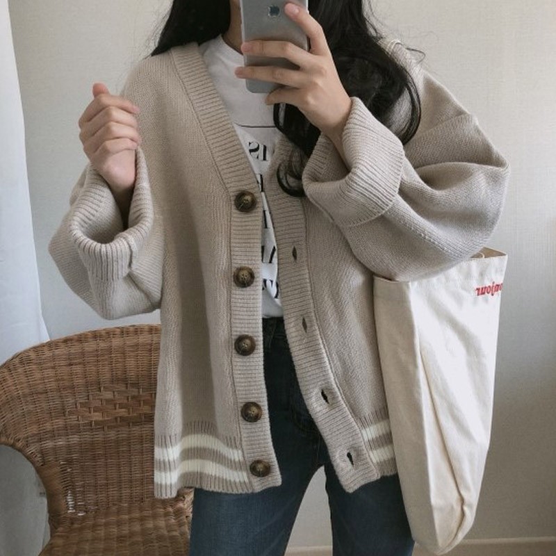 [ ORDER ] áo khoác len cardigan ulzzang order khoác len mỏng kẻ dáng hàn quốc KÈM ẢNH THẬT | BigBuy360 - bigbuy360.vn