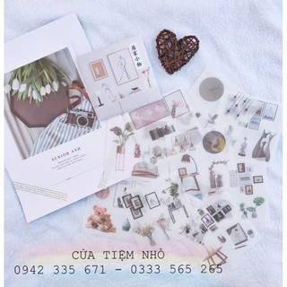 Set 10 tờ stickers trang trí sổ tay nhiều chủ đề dễ thương