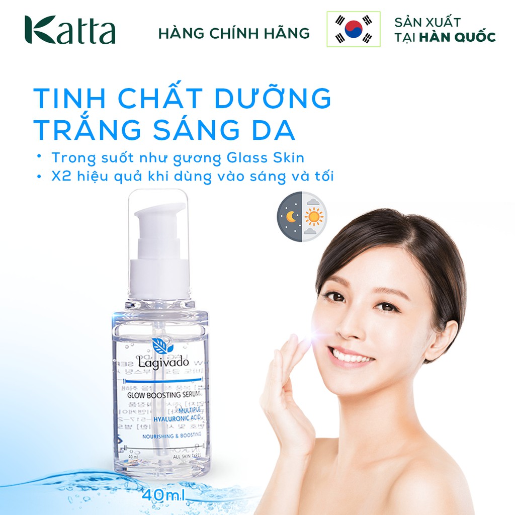 Serum dưỡng trắng da Hàn Quốc Lagivado se khít lỗ chân lông Glow Boosting 40 ml - Katta_V01_LG_003_40ML