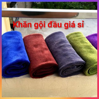 "Khăn gội đầu, quấn đầu loại DÀY, siêu thấm nước cho  spa và salon tóc, kt 35*75cm"