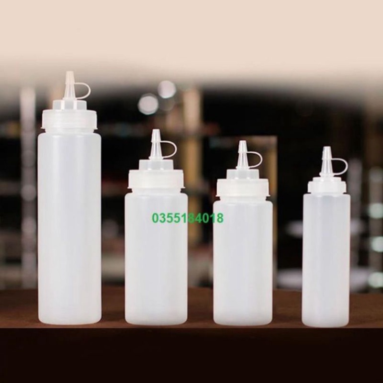 Bình bóp tương ớt Bình đựng sữa đặc, đường nước, siro