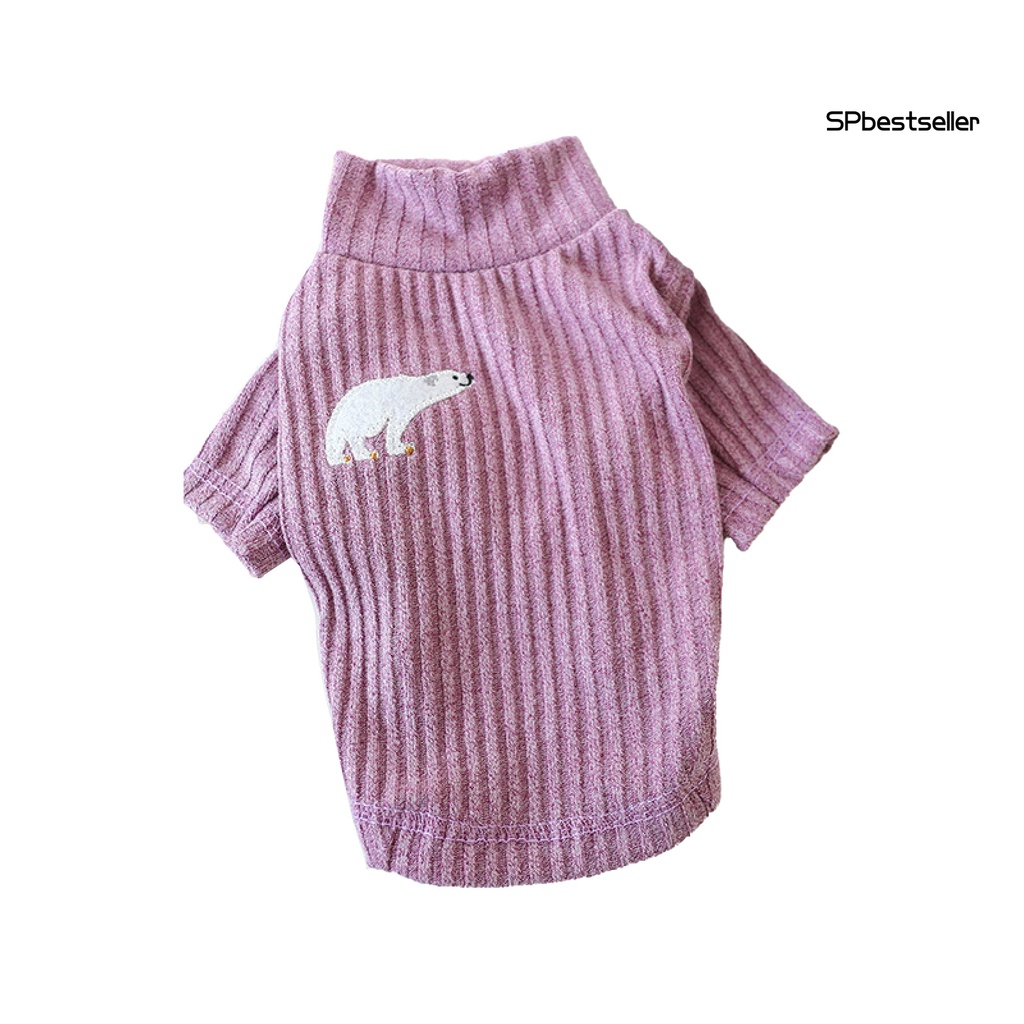 Áo thun tay dài cổ cao thoải mái thời trang mùa thu cho thú cưng