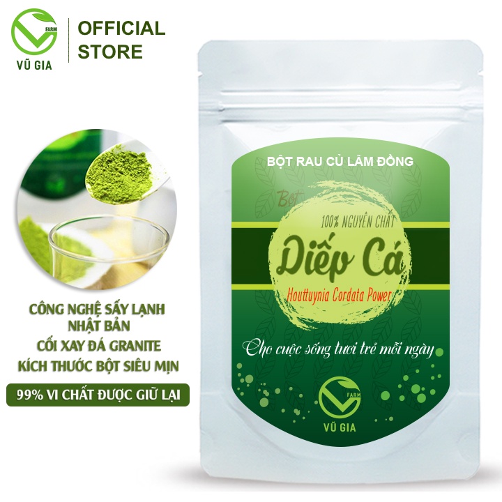 Bột Diếp Cá Sấy Lạnh Nguyên Chất Vũ Gia (50g/ túi)