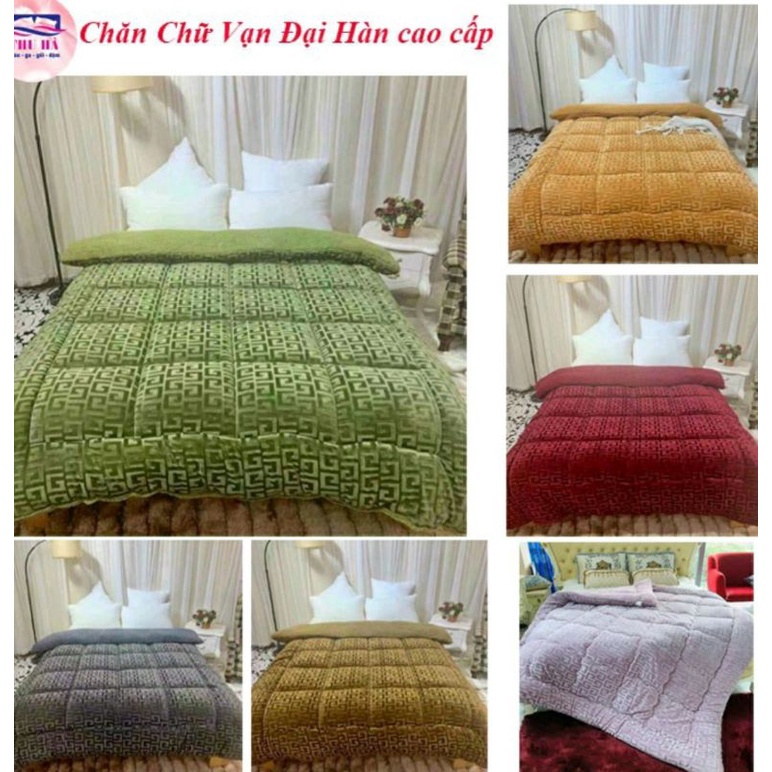 CHĂN LÔNG CỪU CHỮ VẠN CAO CẤP