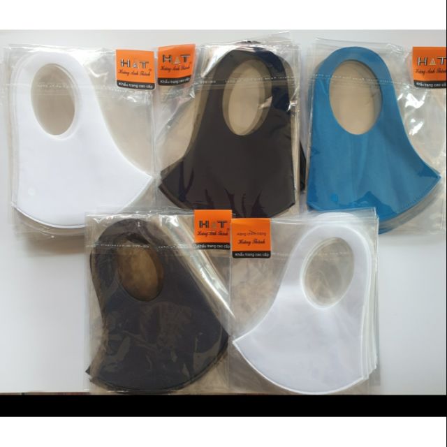 set 10 khẩu trang su trơn 2 lớp