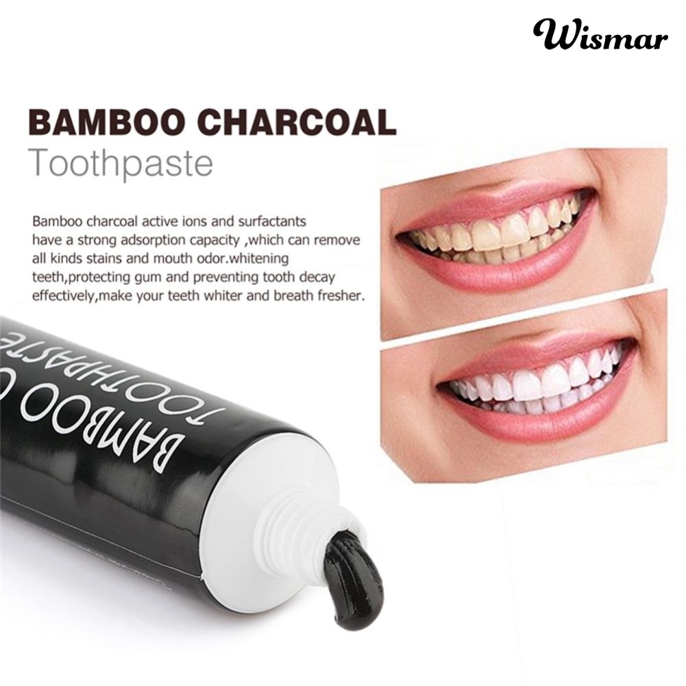 Kem đánh răng than tre hoạt tính loại bỏ vết bẩn làm trắng răng màu đen 120g