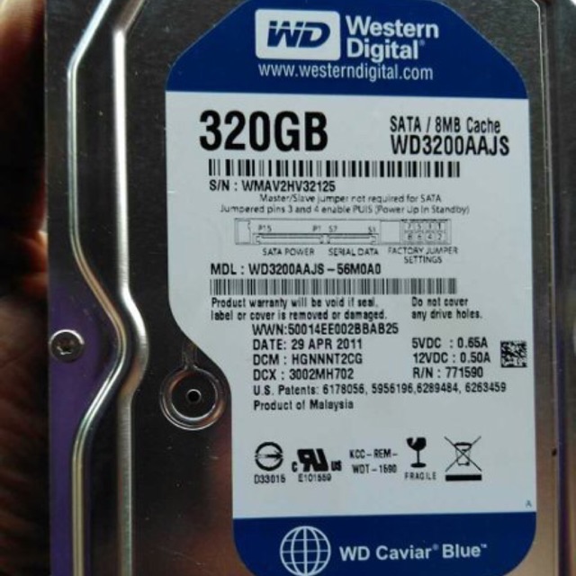 Ổ Cứng Wd Màu Xanh 320gb