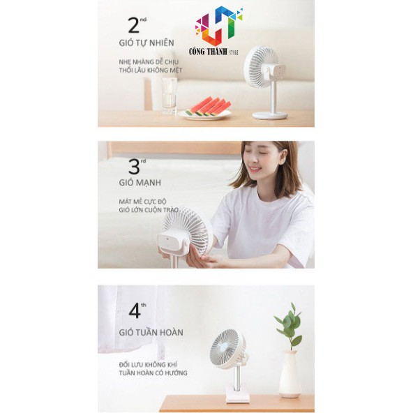 [Hàng Chính Hãng] Quạt mini tích điện để bàn làm việc F7A tiện lợi | BigBuy360 - bigbuy360.vn