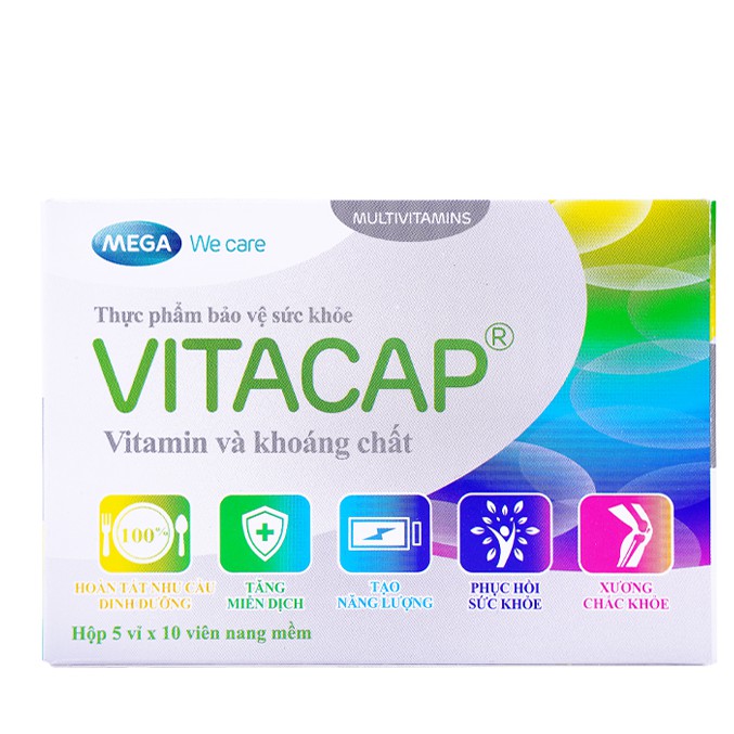 Vitacap – Viên uống bổ sung vitamin và khoáng chất giúp phục hồi sức khỏe, tăng cường đề kháng (50 viên)