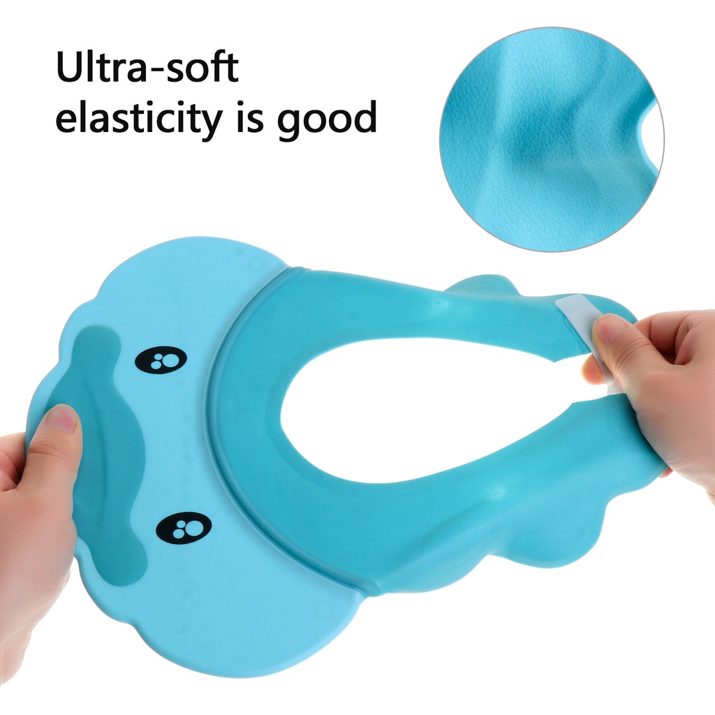 (Hàng Mới Về) Mũ Silicone Chắn Nước Đa Năng Bảo Vệ Mắt Và Tai Khi Tắm Cho Bé