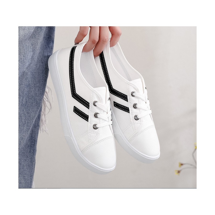 Giày nữ | giày lười vải nữ kiểu dáng thể thao đơn giản, mạnh mẽ | slip on G975DT | BigBuy360 - bigbuy360.vn