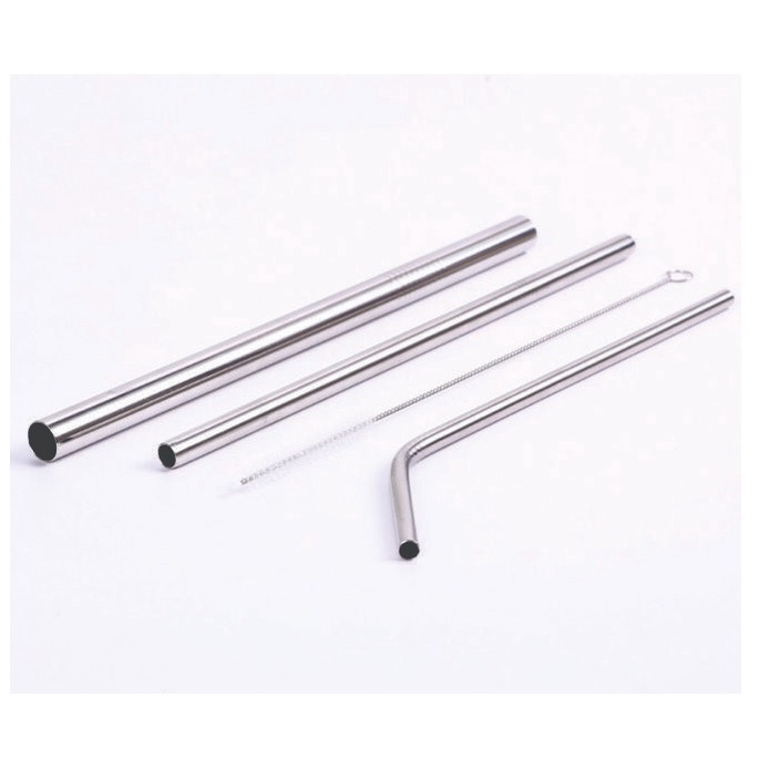 Bộ Ống Hút Inox 3 Món Kèm Cọ Rửa Tiện Lợi Có Thể Tái Sử Dụng