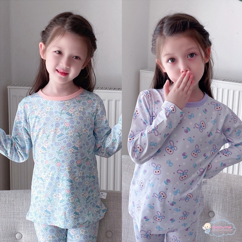Bộ Đồ Ngủ Chất Liệu Cotton Thoáng Khí Thời Trang Xuân Thu Cho Bé