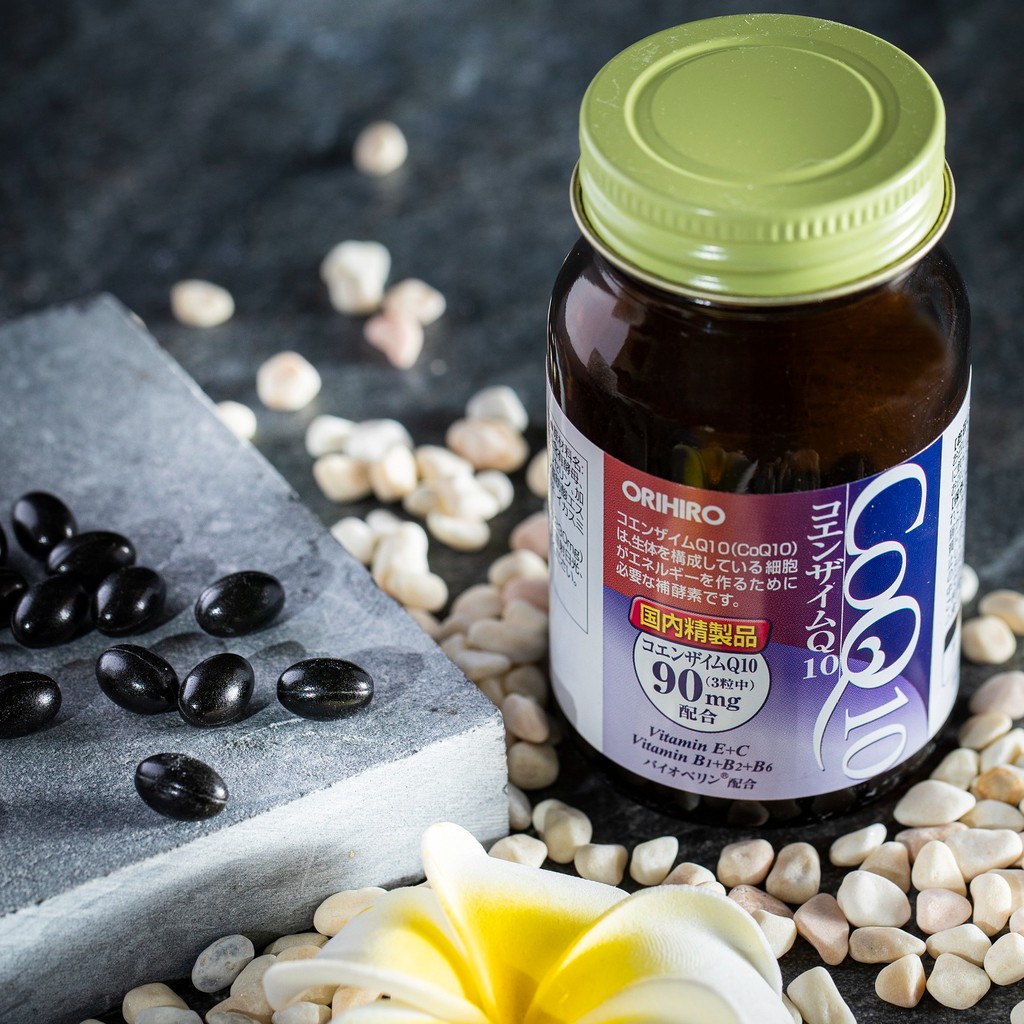 Coenzyme Q10 Orihiro 90 viên- Viên uống hỗ trợ tim mạch, giảm cholesterol, chống oxy hóa, làm đẹp da