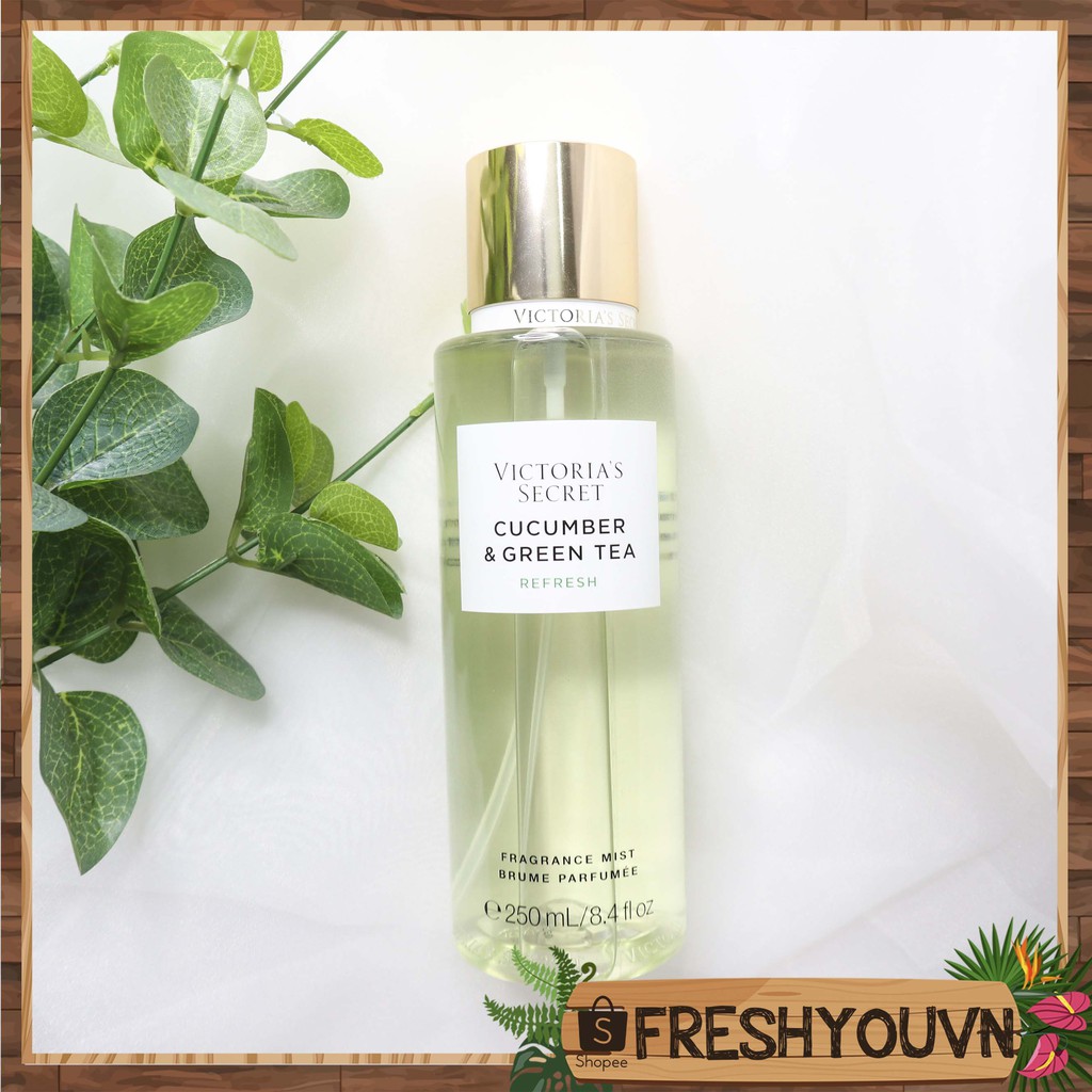 Cucumber Green Tea - Xịt thơm toàn thân body mist khác Victoria's Secret - Hoa  -  BST Natural Beauty