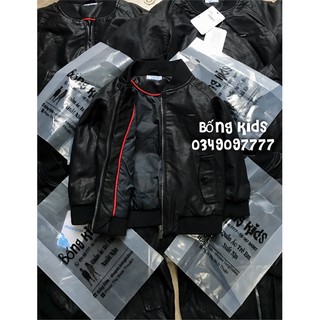 Áo Bomber Da Bé Trai Đen Mayoral