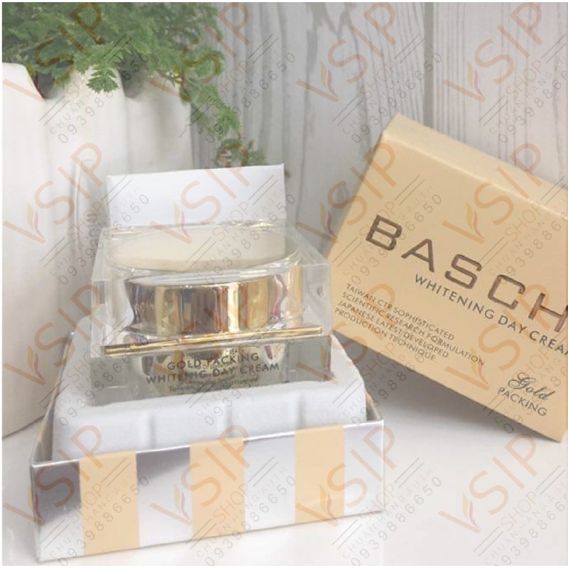 Date 2024 - Kem dưỡng trắng da mờ thâm nám Baschi Gold Packing Day Cream 18ml