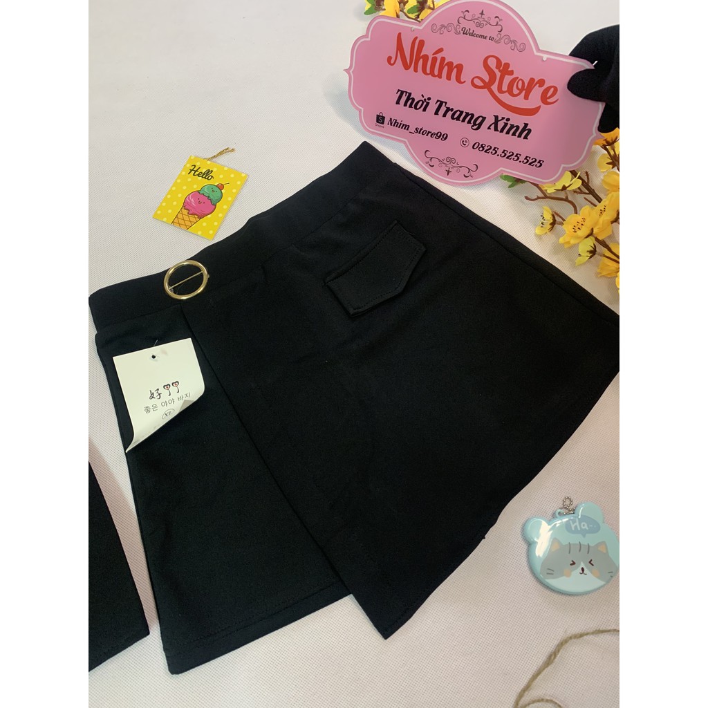 Chân Váy Công Sở Xẻ Tà Cực Đẹp 💖 FREESHIP 💖 Chân váy chữ A Ngắn Lưng Cao Cấp mã CV01