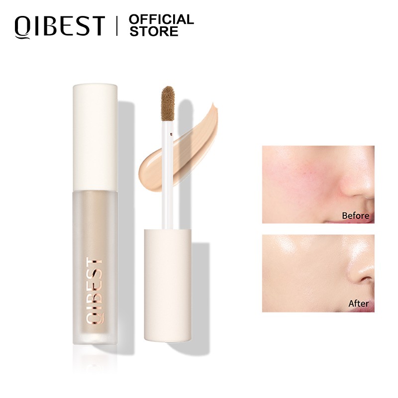 Bộ trang điểm QIBEST gồm kem nền + kem che khuyết điểm + phấn má hồng + kem tạo khối + mút | BigBuy360 - bigbuy360.vn