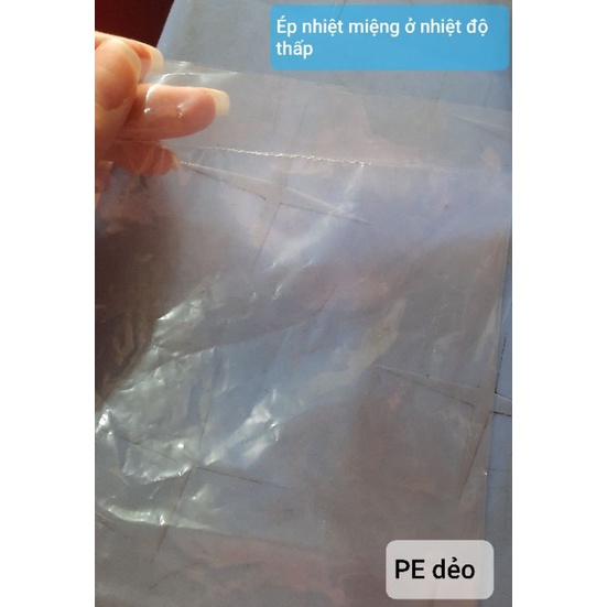 1kg Túi nilon PE Dẻo và Kiếng Bóng, có thể ép nhiệt miệng nhiệt độ thấp