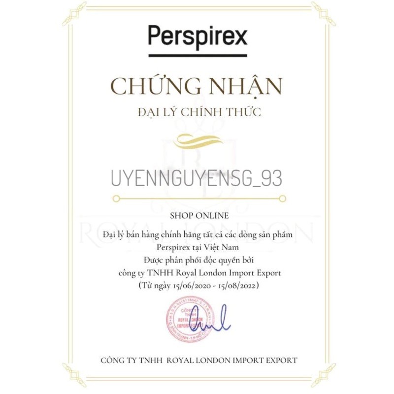 Lăn khử mùi Perspirex 20ml