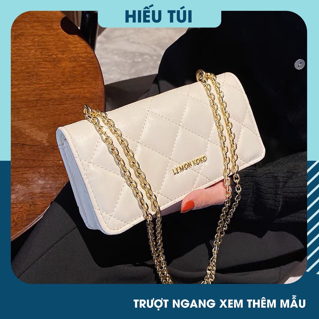 Túi mini đeo chéo nữ đẹp cầm tay đi chơi cao cấp dễ thương dây xích thời trang nhỏ gọn HT198