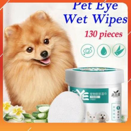 Khăn lau mắt dành cho thú cưng Eye- hôp 130 miếng - giúp dưỡng ẩm và làm dịu da và hoàn toàn không gây kích ứng