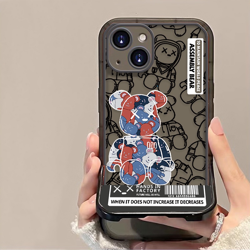 Ốp Điện Thoại TPU Trong Suốt Hình Gấu Cho IPhone 11 13 12 Pro Max XR XS 8 7 Plus 6 6S 7