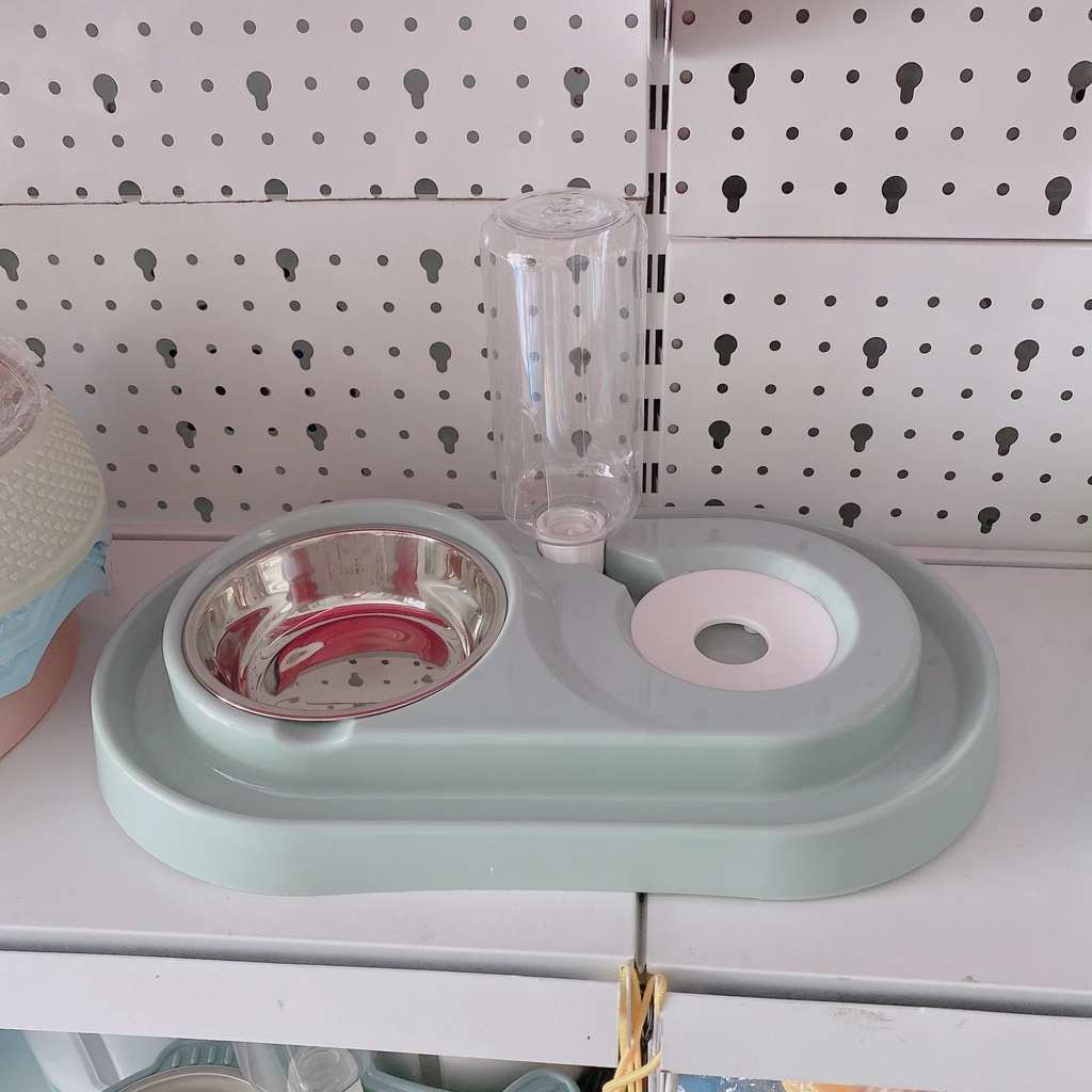 bát đôi chống kiến 400ml size lớn bát đôi chống gù cấp nước tự động