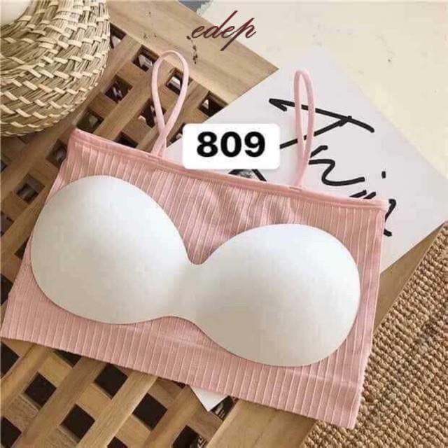 Bra gân kẻ tăm hai dây mã 809