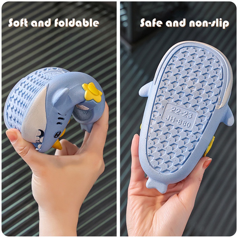 Dép sục cá mập baby shark, dép cho bé trai bé gái 1-5 tuổi siêu nhẹ chống trơn trượt chính hãng